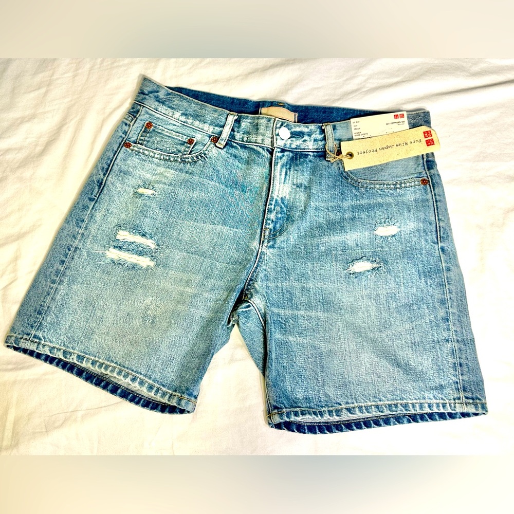Uniqlo denim shorts size 28 - blue jean shorts